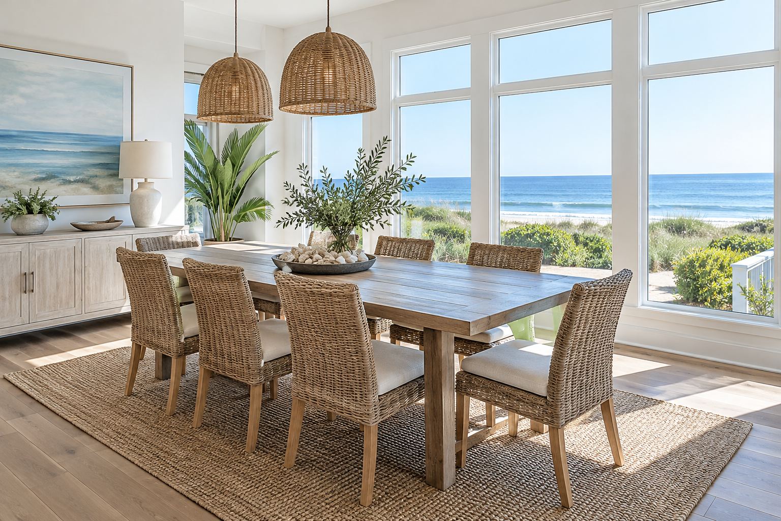 A bright living room, illustrative